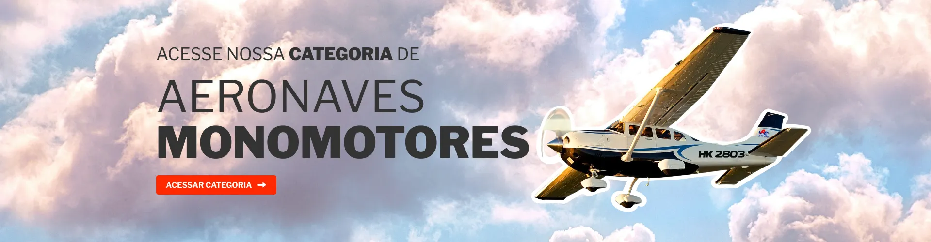 Banner da Compre Aviões aeronaves monomotores